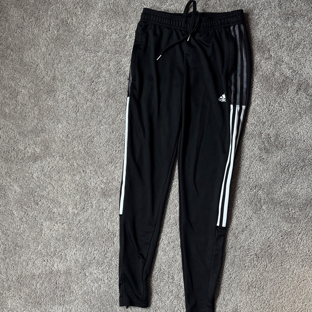 adidas Black and White Kids Sweatpants